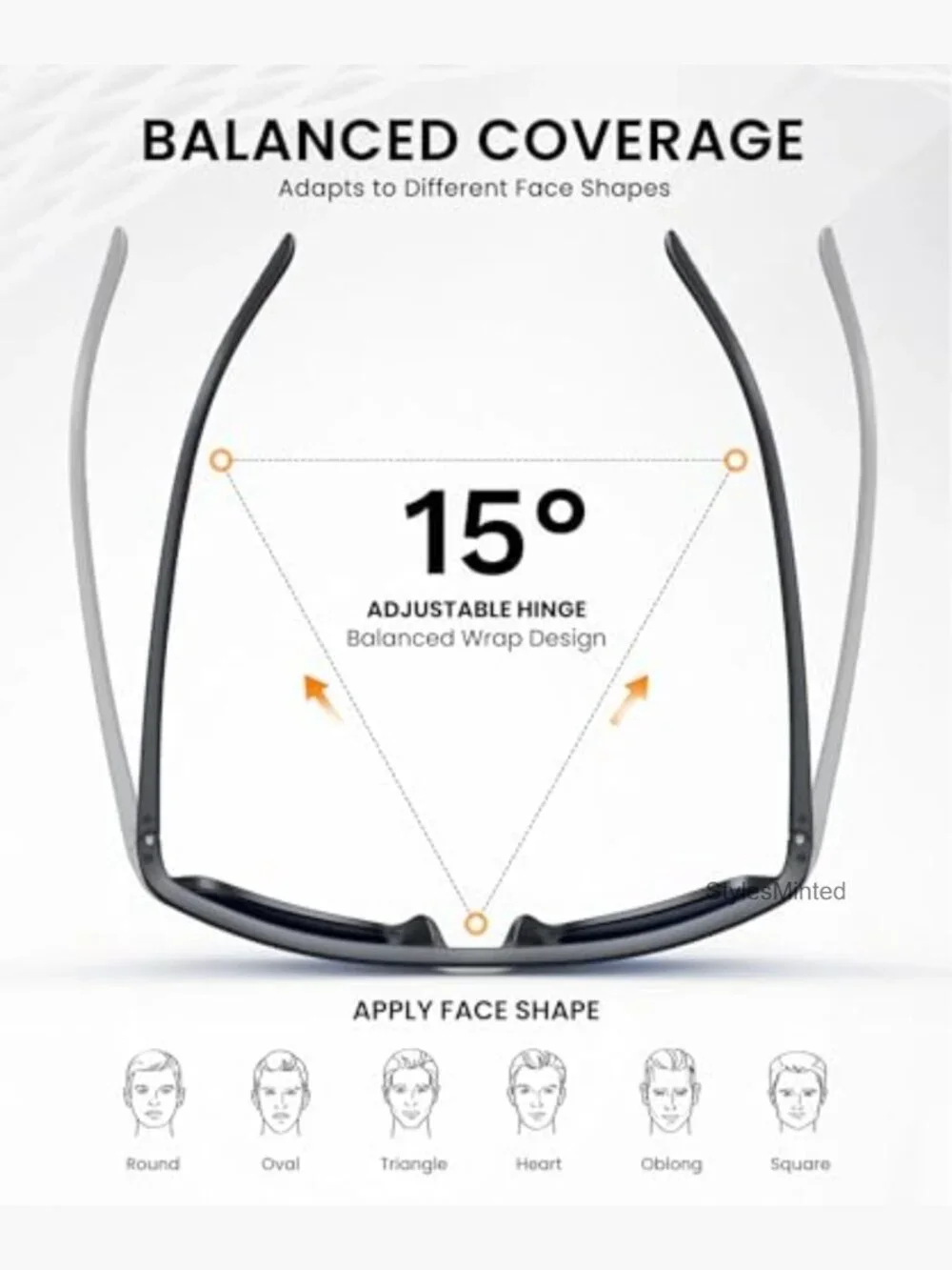Polarized Square Sunglasses UV Protection for Fishing Driving